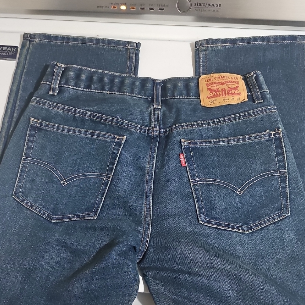 Levi's 505, Boys 16 reg, Deep Blue Denim Jeans